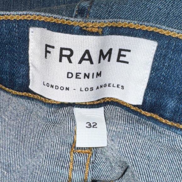 Frame Denim Le Skinny De Jeanne Jeans Women's Size 32 Roman Blue Mid Rise - Picture 5 of 7